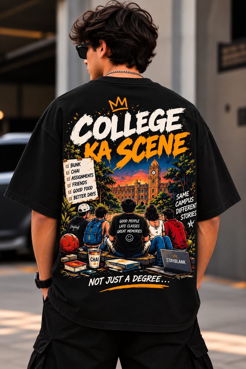 STAYBLANK — College Ka Scene Tee