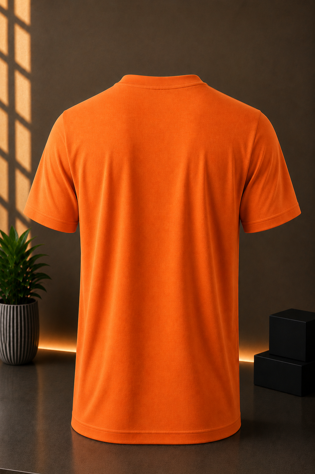 STAYBLANK - Orange DotKnit Dryfit Sports T-shirt