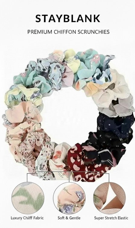 STAYBLANK - Premium Chiffon Scrunchies (Assorted)