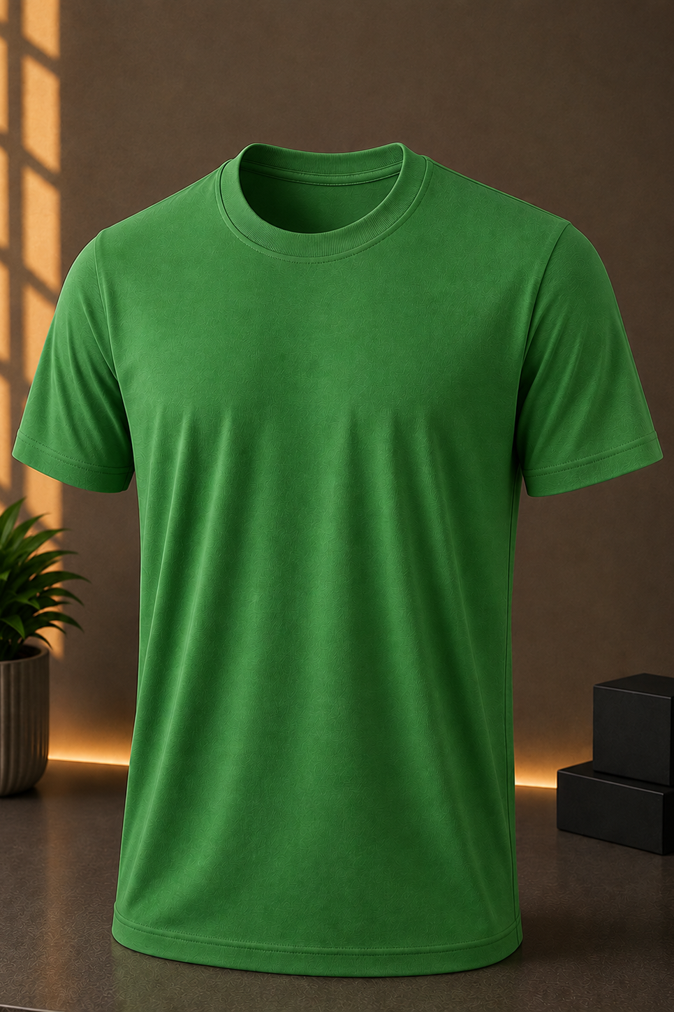 STAYBLANK - Light Green DotKnit Dryfit Sports T-shirt