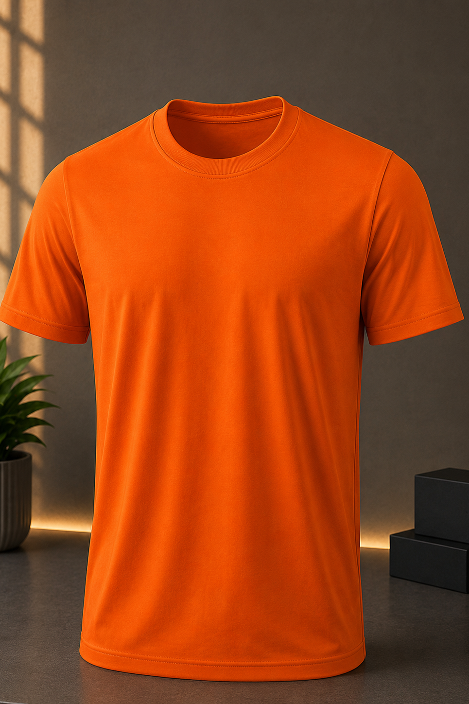 STAYBLANK - Orange DotKnit Dryfit Sports T-shirt