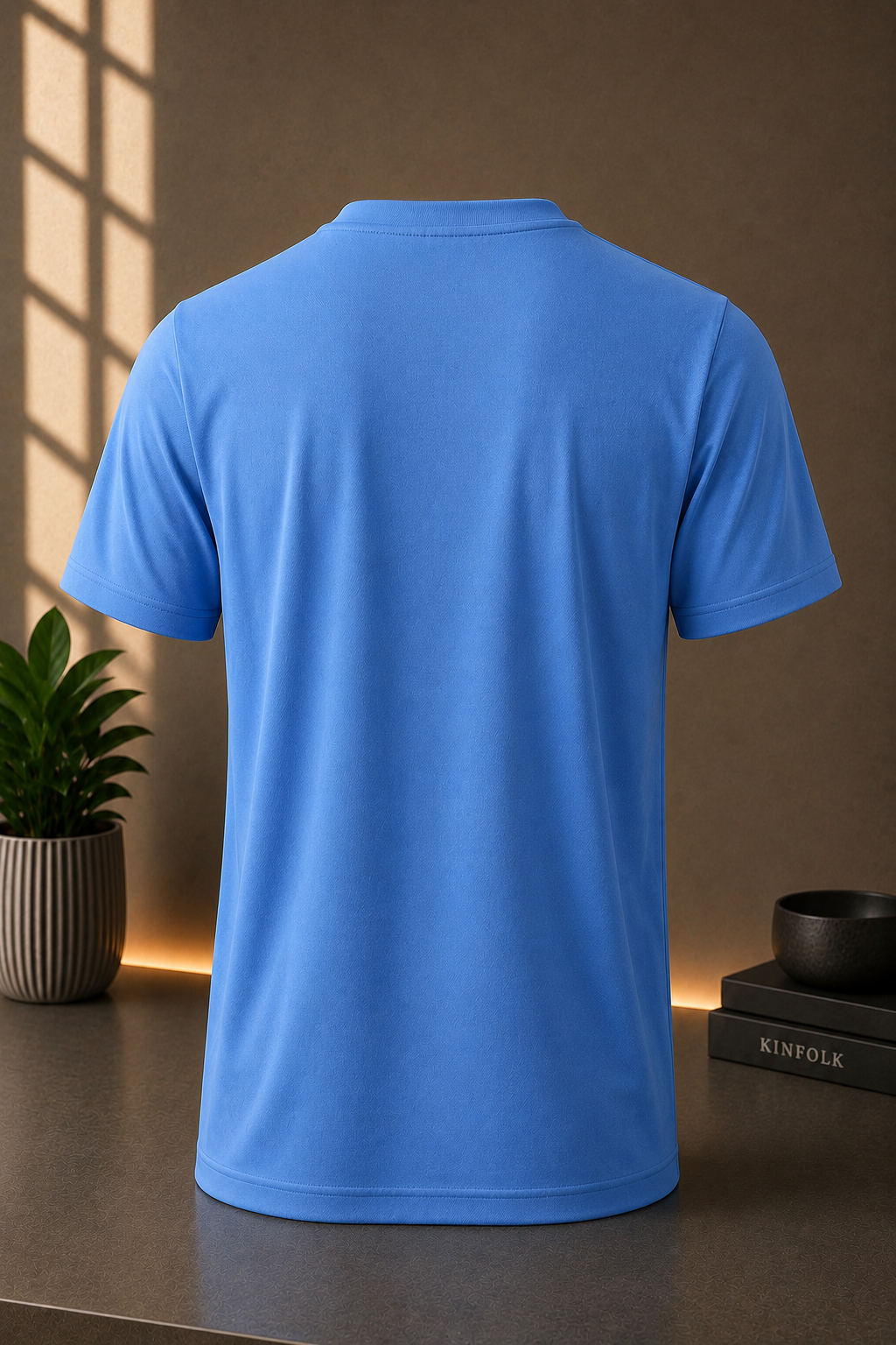 STAYBLANK - Light Blue DotKnit Dryfit Sports T-shirt