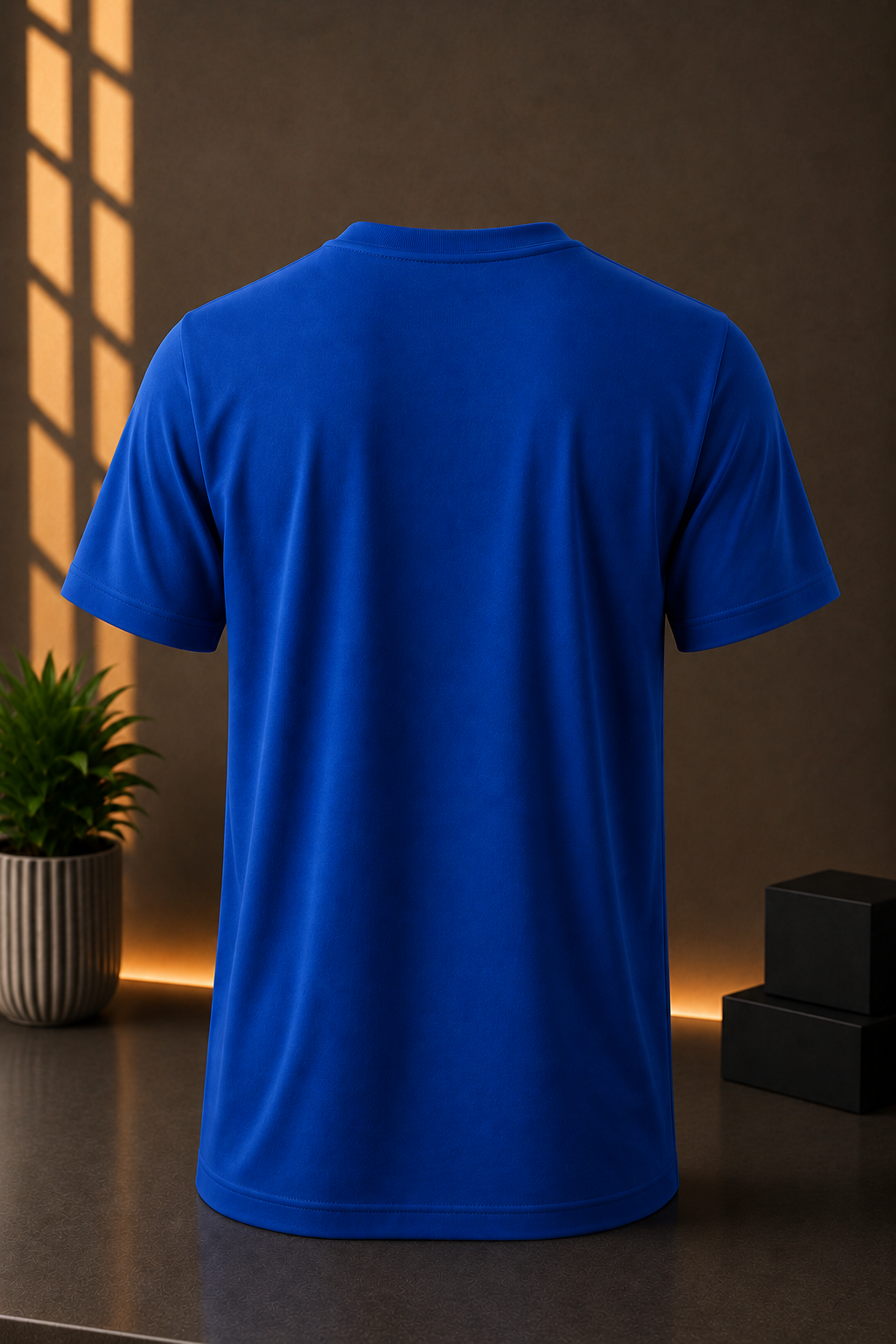 STAYBLANK - Royal Blue DotKnit Dryfit Sports T-shirt