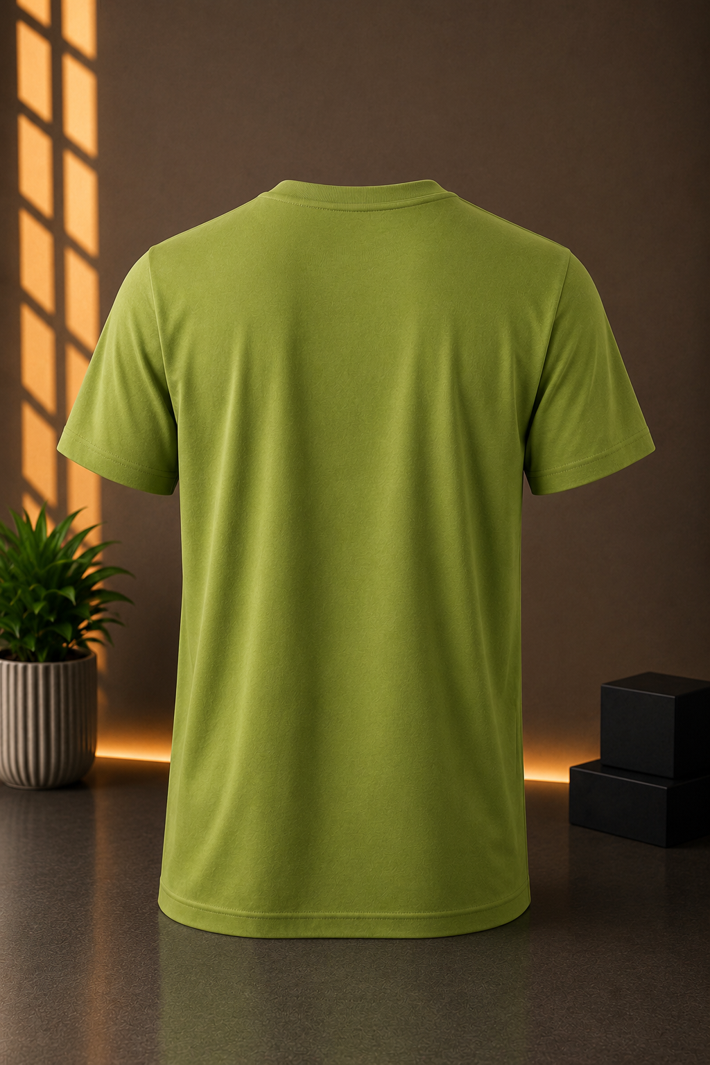 STAYBLANK - Sage Green DotKnit Dryfit Sports T-shirt