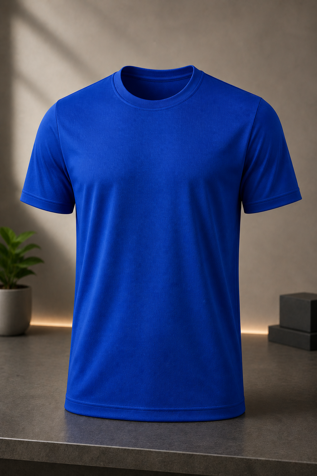 STAYBLANK - Royal Blue DotKnit Dryfit Sports T-shirt