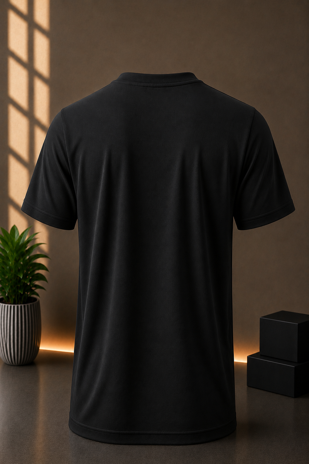 STAYBLANK - Black DotKnit Dryfit Sports T-shirt
