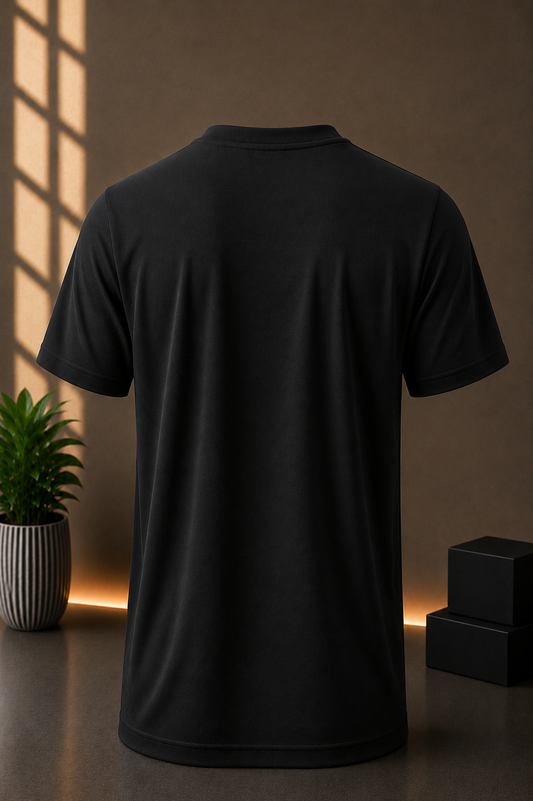 STAYBLANK - Black DotKnit Dryfit Sports T-shirt